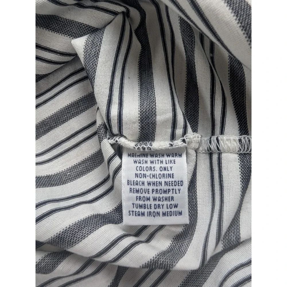 Polo Golf Ralph Lauren Men's XL White Gray Striped Pima Cotton Golf Polo Shirt